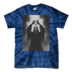 Ghost Heart Hands Scary Face Horror Poster Halloween Tie-Dye T-Shirt