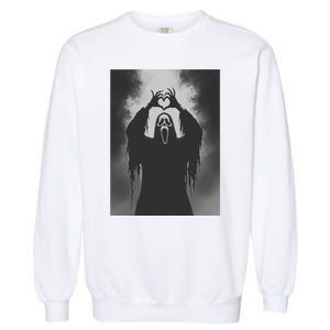 Ghost Heart Hands Scary Face Horror Poster Halloween Garment-Dyed Sweatshirt