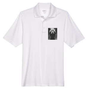 Ghost Heart Hands Scary Face Horror Poster Halloween Men's Origin Performance Pique Polo