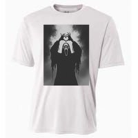 Ghost Heart Hands Scary Face Horror Poster Halloween Cooling Performance Crew T-Shirt