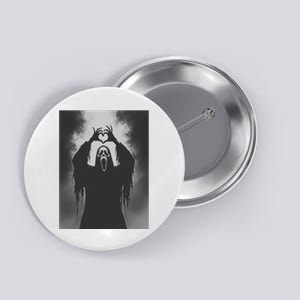 Ghost Heart Hands Scary Face Horror Poster Halloween Button