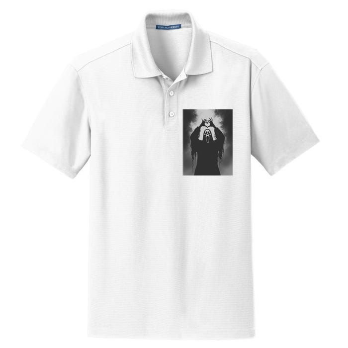 Ghost Heart Hands Scary Face Horror Poster Halloween Dry Zone Grid Polo