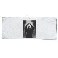 Ghost Heart Hands Scary Face Horror Poster Halloween Large Microfiber Waffle Golf Towel