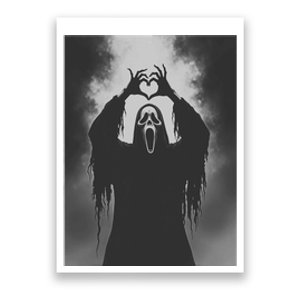 Ghost Heart Hands Scary Face Horror Poster Halloween Poster