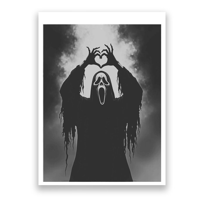 Ghost Heart Hands Scary Face Horror Poster Halloween Poster