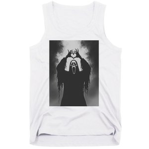 Ghost Heart Hands Scary Face Horror Poster Halloween Tank Top