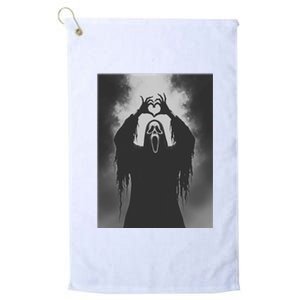 Ghost Heart Hands Scary Face Horror Poster Halloween Platinum Collection Golf Towel