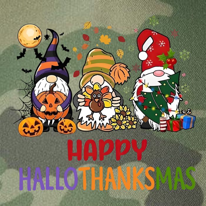 Gnomes Happy Hallothanksmas Halloween Thanksgivng Christmas Legacy Tie Dye Trucker Hat