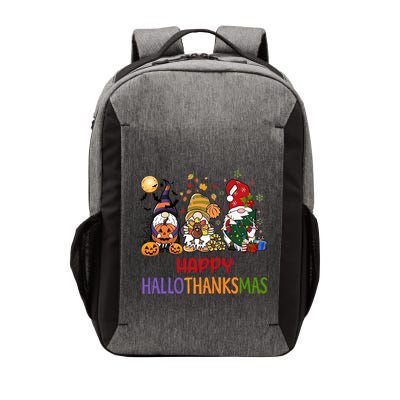 Gnomes Happy Hallothanksmas Halloween Thanksgivng Christmas Vector Backpack