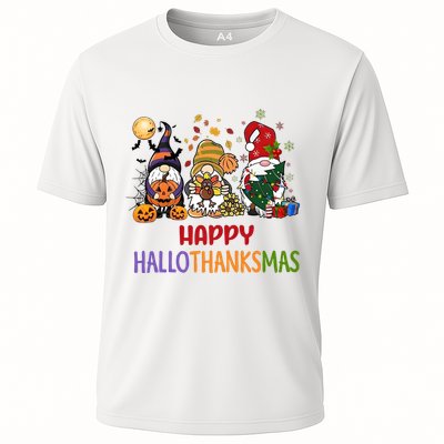 Gnomes Happy Hallothanksmas Halloween Thanksgivng Christmas Performance Shirt