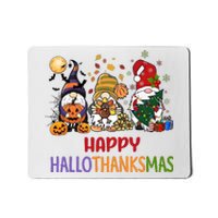 Gnomes Happy Hallothanksmas Halloween Thanksgivng Christmas Mousepad