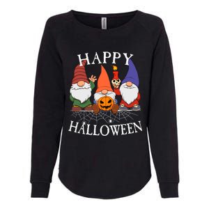 Gnomes Happy Halloween Couples Gift Womens California Wash Sweatshirt