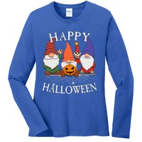 Gnomes Happy Halloween Couples Gift Ladies Long Sleeve Shirt