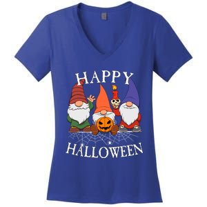 Gnomes Happy Halloween Couples Gift Women's V-Neck T-Shirt