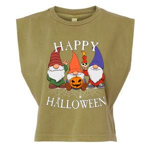 Gnomes Happy Halloween Couples Gift Garment-Dyed Women's Muscle Tee