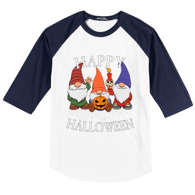 Gnomes Happy Halloween Couples Gift Baseball Sleeve Shirt