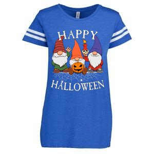 Gnomes Happy Halloween Couples Gift Enza Ladies Jersey Football T-Shirt