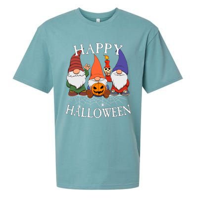 Gnomes Happy Halloween Couples Gift Sueded Cloud Jersey T-Shirt