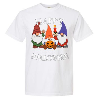 Gnomes Happy Halloween Couples Gift Garment-Dyed Heavyweight T-Shirt