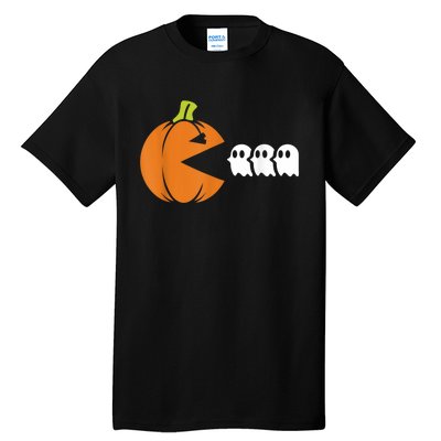 Gamer Humorous Halloween Pumpkin Eating Ghost Tall T-Shirt