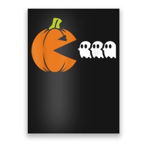 Gamer Humorous Halloween Pumpkin Eating Ghost Poster