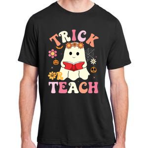 Groovy Halloweengroovy Halloween Trick Or Teach Retro Adult ChromaSoft Performance T-Shirt