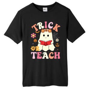 Groovy Halloweengroovy Halloween Trick Or Teach Retro Tall Fusion ChromaSoft Performance T-Shirt