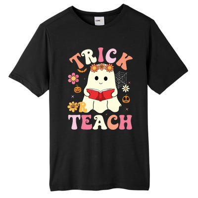 Groovy Halloweengroovy Halloween Trick Or Teach Retro Tall Fusion ChromaSoft Performance T-Shirt