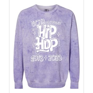 Graffiti Hip Hop 50 Years Old 50th Anniversary Of Hip Hop Gift Colorblast Crewneck Sweatshirt