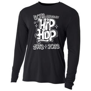 Graffiti Hip Hop 50 Years Old 50th Anniversary Of Hip Hop Gift Cooling Performance Long Sleeve Crew