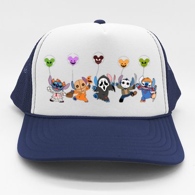 Ghostface Horror Halloween Halloween Character Chibi Trucker Hat