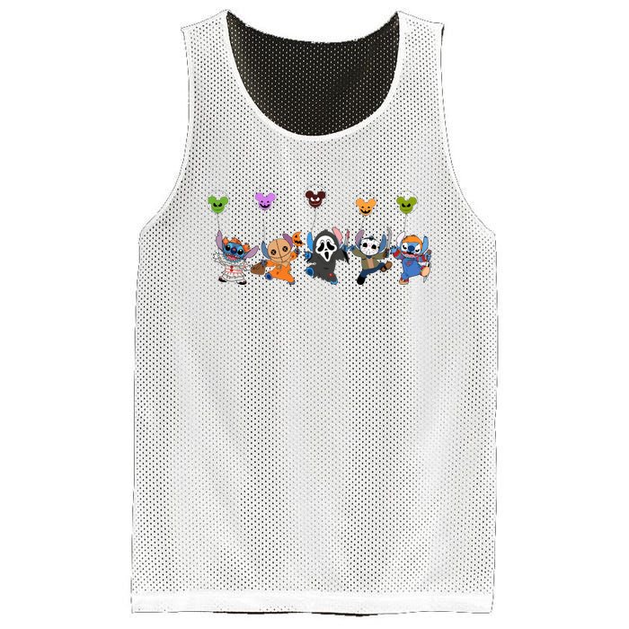 Ghostface Horror Halloween Halloween Character Chibi Mesh Reversible Basketball Jersey Tank