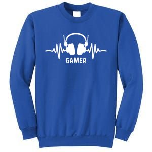 Gamer Heartbeat Headphone Clothing For Gamer Mom Gamer Dad Meaningful Gift Sweatshirt