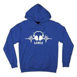 Gamer Heartbeat Headphone Clothing For Gamer Mom Gamer Dad Meaningful Gift Tall Hoodie