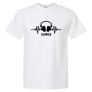 Gamer Heartbeat Headphone Clothing For Gamer Mom Gamer Dad Meaningful Gift Garment-Dyed Heavyweight T-Shirt