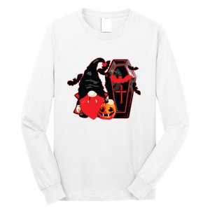 Gnomes Happy Halloween Fall Candy Corn Pumpkin Long Sleeve Shirt