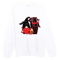 Gnomes Happy Halloween Fall Candy Corn Pumpkin Premium Crewneck Sweatshirt