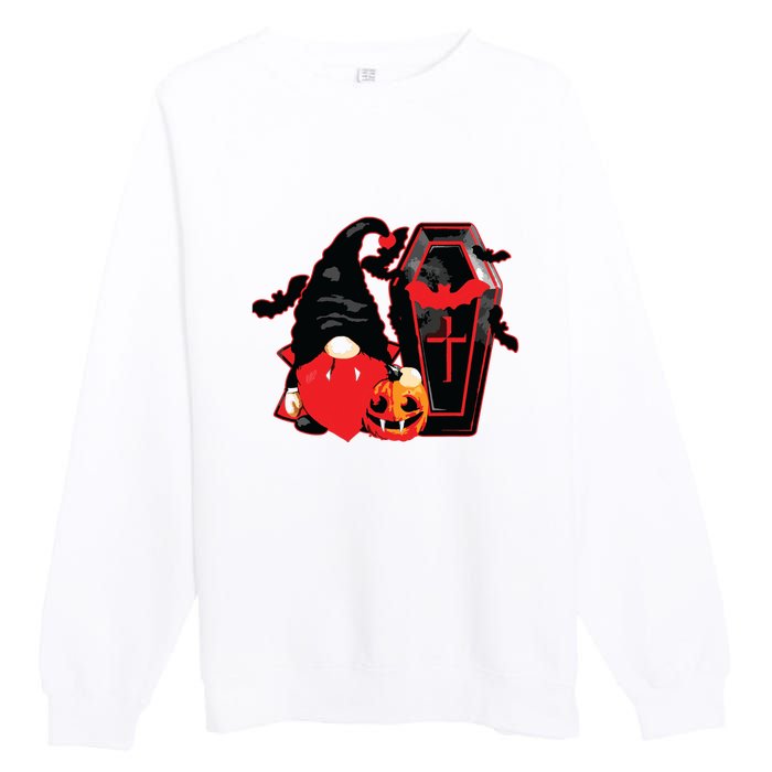 Gnomes Happy Halloween Fall Candy Corn Pumpkin Premium Crewneck Sweatshirt