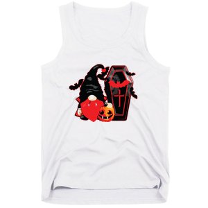 Gnomes Happy Halloween Fall Candy Corn Pumpkin Tank Top