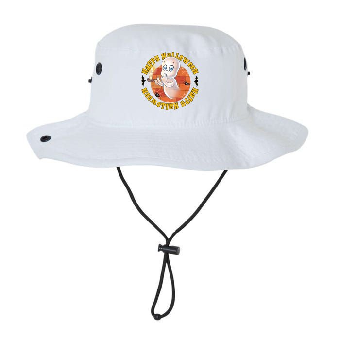 Ghost Happy Halloween Casper Ghost Pumpkin Trick Or Treat Legacy Cool Fit Booney Bucket Hat