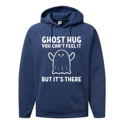 Ghost Hug! Hug Giver And Sweet Cool Gift Performance Fleece Hoodie