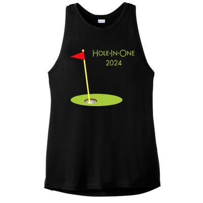 Golf Hole In One 2024 Sport Themed Golfing Design For Golfer Ladies PosiCharge Tri-Blend Wicking Tank