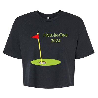 Golf Hole In One 2024 Sport Themed Golfing Design For Golfer Bella+Canvas Jersey Crop Tee