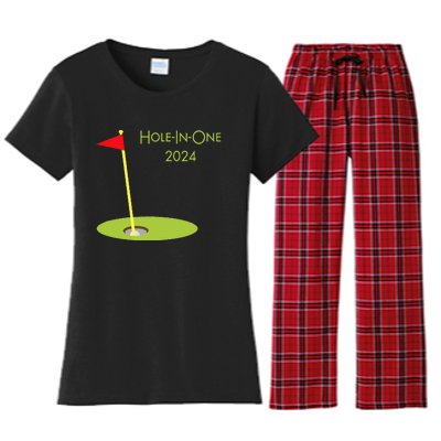 Golf Hole In One 2024 Sport Themed Golfing Design For Golfer Women's Flannel Pajama Set