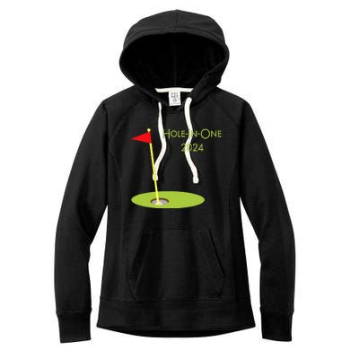 Golf Hole In One 2024 Sport Themed Golfing Design For Golfer Women's Fleece Hoodie