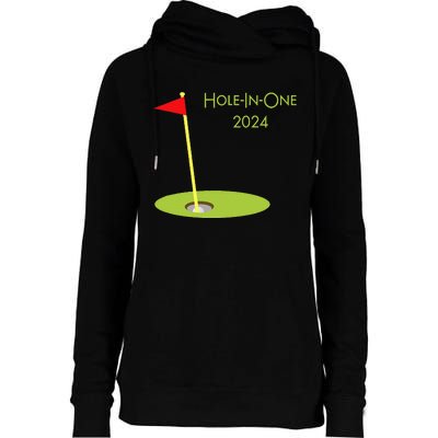 Golf Hole In One 2024 Sport Themed Golfing Design For Golfer Womens Funnel Neck Pullover Hood