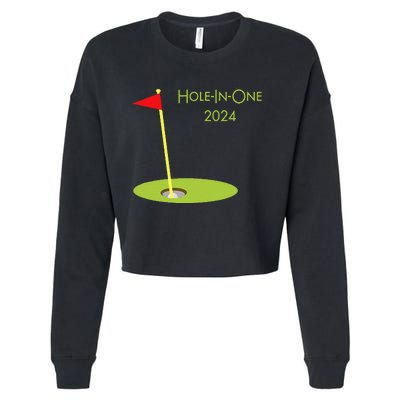 Golf Hole In One 2024 Sport Themed Golfing Design For Golfer Cropped Pullover Crew