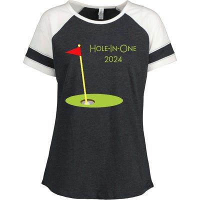 Golf Hole In One 2024 Sport Themed Golfing Design For Golfer Enza Ladies Jersey Colorblock Tee