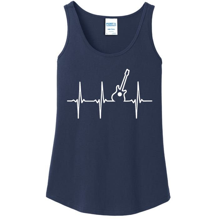 Guitar Heartbeat Instrument Gift Ladies Essential Tank