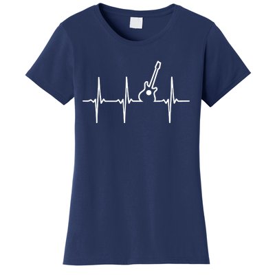 Guitar Heartbeat Instrument Gift Women's T-Shirt